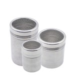不锈钢撒粉器 带盖调味罐 花式咖啡撒粉调味瓶撒粉筒胡椒罐调料罐