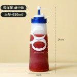 定量挤酱瓶加厚带盖防尘食品级塑料番茄酱果酱沙拉酱厨房尖嘴瓶子
