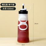 定量挤酱瓶加厚带盖防尘食品级塑料番茄酱果酱沙拉酱厨房尖嘴瓶子