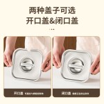 调料罐商用304不锈钢调料盒厨房猪油装油容器方形味盅小调味缸