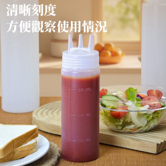 三孔番茄酱沙拉酱挤酱瓶PE塑料调料瓶沙拉酱挤瓶酱料瓶酱汁瓶果酱