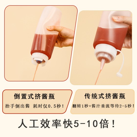 挤酱倒放食品级商用调料瓶尖嘴蚝油蜂蜜番茄酱沙拉酱调味挤压瓶