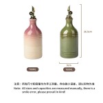 跨境专供欧式复古陶瓷酱壶瓶大容量家用厨房专用防漏带盖油瓶