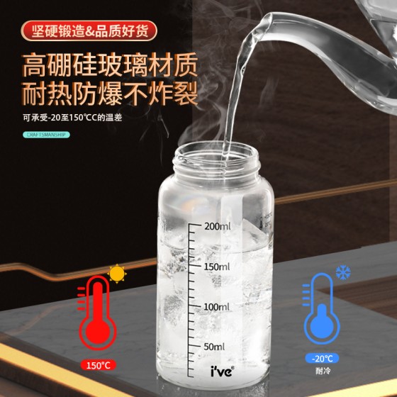 高硼硅玻璃调料瓶多孔位可控量撒料瓶密封防潮佐料瓶带刻度调味瓶