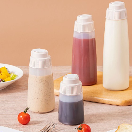 食品级挤酱瓶商用酱料挤压瓶倒放番茄酱炼乳沙拉酱大口径挤酱瓶子