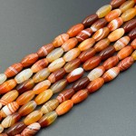 天然条纹玛瑙缠丝玛瑙米珠单珠 DIY手串项链散珠耳坠饰品配件