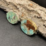 跨境出口新海洋玛瑙石不规则形时尚手链项链连接器欧美吊坠欧美风