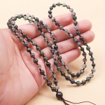 4mm手工编织带顶珠玛瑙水草珠链套头挂脖吊坠毛衣项链挂绳女批发