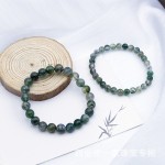 天然玛瑙手串水草玛瑙手链天然玉石圆珠男女款手链直播福利厂家批