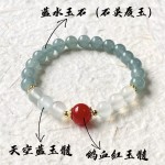 千晶万玛 现货批发蓝水玉石手串diy女串珠手链直播福利摆摊小饰品