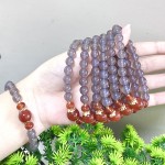 千晶万玛 天然烟紫玛堖手串中式红玛瑙转运珠diy手链水晶工厂定制
