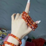 天然玛瑙手串缠丝龙纹手链民族风男女款珠串蚕丝红玛瑙条纹手串