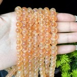 千晶万玛 天然橙色溏心玛瑙散珠手串手链珠子手工diy饰品配件批发