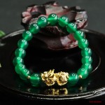 爱钰 帝王绿玉髓手串玛瑙貔貅手链水晶饰品福利批发代发S2102604