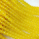 天然黄玛瑙散珠 diy配件黄玛瑙散珠手链饰品 玉髓半成品 蜜蜡批发