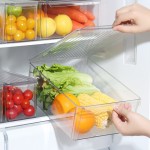 冰箱收纳盒家用加厚透明食品级保鲜盒饮料带盖可叠加蔬菜冷冻盒