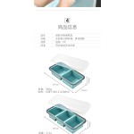 跨境硅胶分格保鲜盒保鲜膜家用食品级保鲜盒家用冰箱收纳密封餐盒