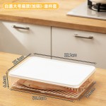 日式沥水隔板保鲜盒食品级装鱼肉生鲜果蔬菜带盖可冷冻冰箱收纳盒