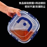 不锈钢食品保鲜盒密封冰箱收纳盒上班族饭盒水果便当带盖野餐盒