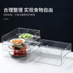 冰箱收纳置物架内部加高分层分隔层板厨房台面放剩菜碗盘储物神器