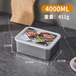 跨境304不锈钢保鲜盒分装盒长方形储物盒培根容器密封冰箱收纳盒