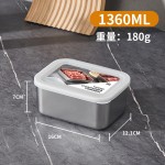 跨境304不锈钢保鲜盒分装盒长方形储物盒培根容器密封冰箱收纳盒