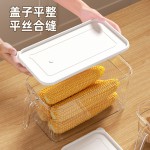 25年新款冰箱保鲜盒厨房蔬菜透明收纳盒带盖带手柄叠放冰箱收纳盒