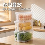 日式带把手冰箱收纳盒大容量蔬菜分类密封保鲜盒食品级厨房储物盒
