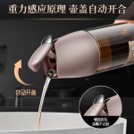 飞鱼茶色自动开合玻璃油壶油瓶厨房油罐壶酱油醋调料瓶醋壶香油瓶