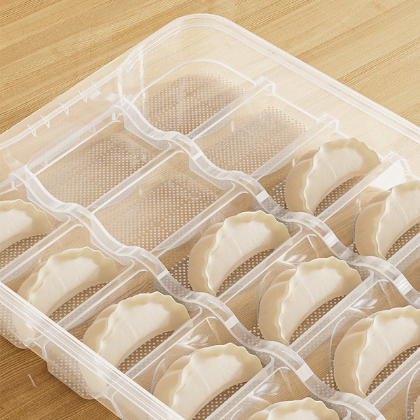 饺子盒厨房速冻不粘底手提冰箱馄饨收纳盒可堆叠多层分格保鲜盒子