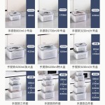 手提保鲜盒户外便携收纳盒双层沥水盒密封塑料带盖冰箱冷冻盒批发