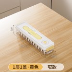 家用饺子盒多功能冰箱保鲜盒水饺混沌透明多层计时扁款冷藏保鲜盒