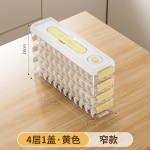 家用饺子盒多功能冰箱保鲜盒水饺混沌透明多层计时扁款冷藏保鲜盒