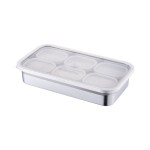 304不锈钢保鲜盒带盖密封冰箱冷藏收纳盒家用食品储物零食分装盒