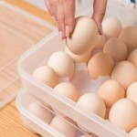 冰箱用鸡蛋24格收纳盒创意保鲜可叠加单层方便拿取食物收纳盒34格