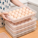 冰箱用鸡蛋24格收纳盒创意保鲜可叠加单层方便拿取食物收纳盒34格