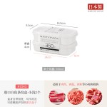 日本进口冰箱保鲜盒冻肉分装盒食品级冷冻收纳盒配菜备菜盒可微波
