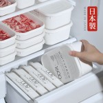 日本进口冰箱保鲜盒冻肉分装盒食品级冷冻收纳盒配菜备菜盒可微波