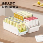 可叠加厨房收纳盒冰箱长方形斜口杂物储物筐零食整理果蔬收纳筐