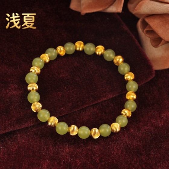 金店同款黄金色转运珠手链手串新中式轻奢国风女士七夕送女友礼物