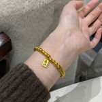 Good Luck心想事成黄金色手链女高级感串珠珠子设计手饰首饰批发