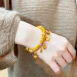 黄金色元宝珐琅彩开口盘缠吉言财神手镯女轻奢小众高级感设计手饰