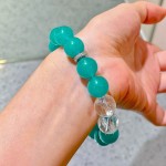 12mm马代蓝天河色石英岩天然白水晶手链手串