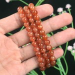 天然金太阳多圈手链 橙红色太阳石圆珠手串金草莓晶日光石批发