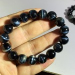 天然闪电眼蓝虎眼手链鹰眼石猫眼高品质木变石手串玉石水晶石
