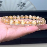 天然金发晶手链  收藏级顺发发多金发钛晶手串饰品 厂家直销批发