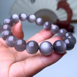 天然黑月光石手串 黑太阳石黑体月光石手链饰品 经典时尚圆珠批发