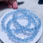 天然高品原矿瑞士蓝托帕石手链天空蓝伦敦蓝黄白玉水晶手串批发