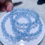 天然高品原矿瑞士蓝托帕石手链天空蓝伦敦蓝黄白玉水晶手串批发
