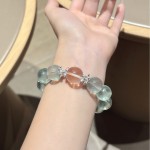 迢茉【绿色芭蕾】守护爱情天然绿萤石手串清露冰透绿色水晶手链